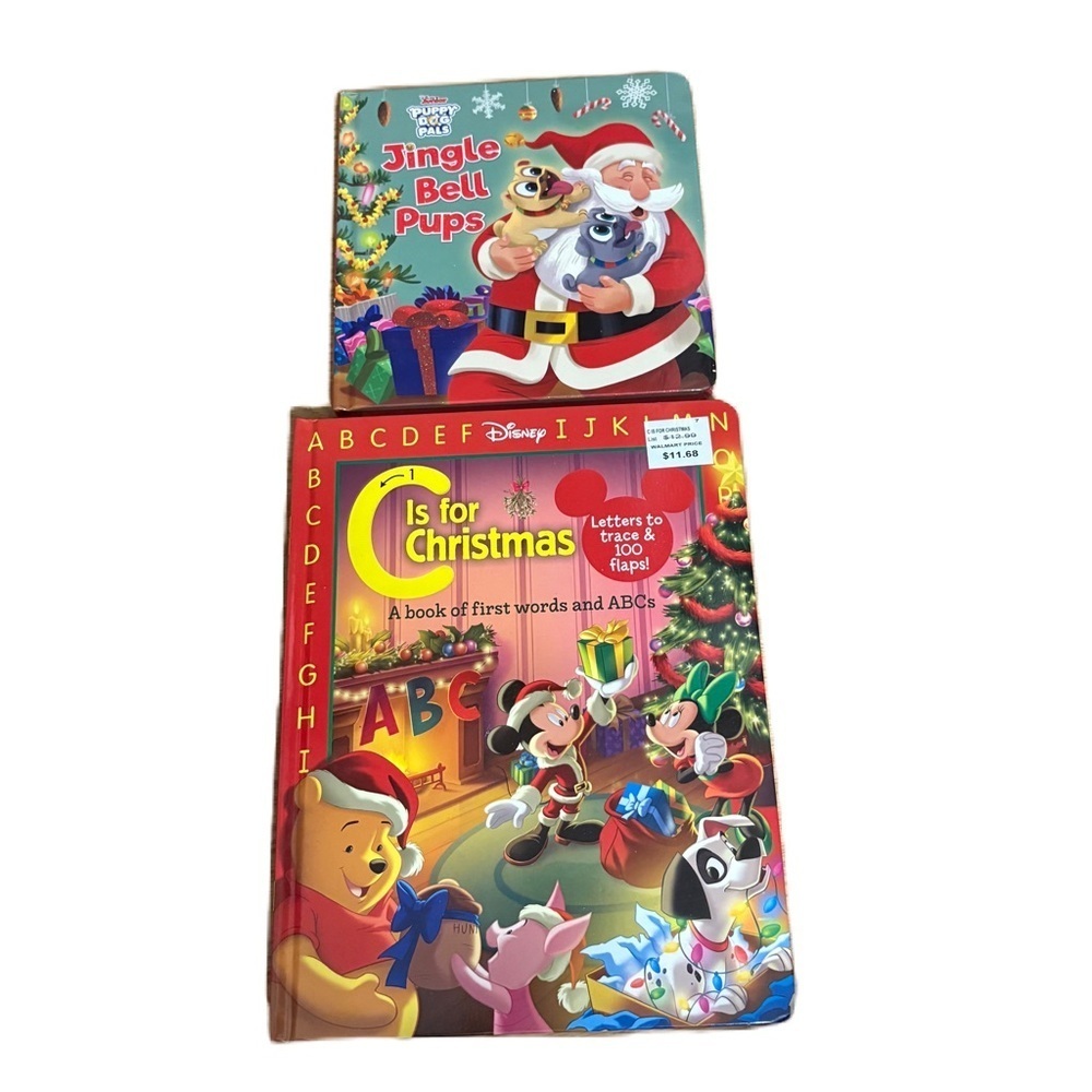 Disney Christmas ABC Board Book Puppy Dog Pals Jingle Bell Pups Hardcover NEW